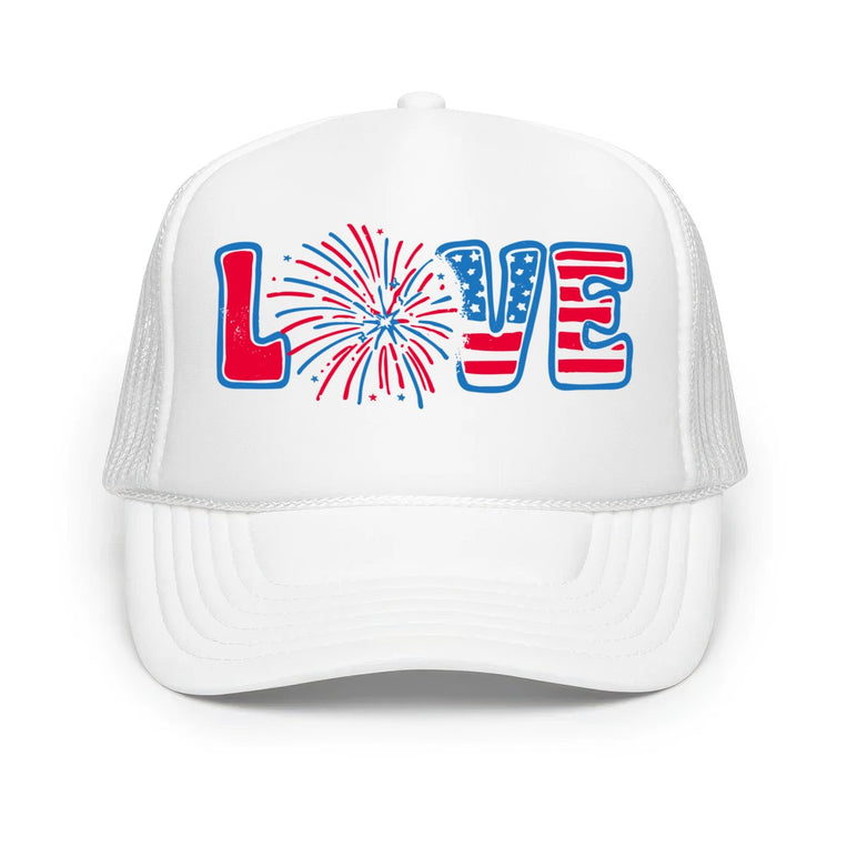 4th of July Love Classic Foam Trucker Hat