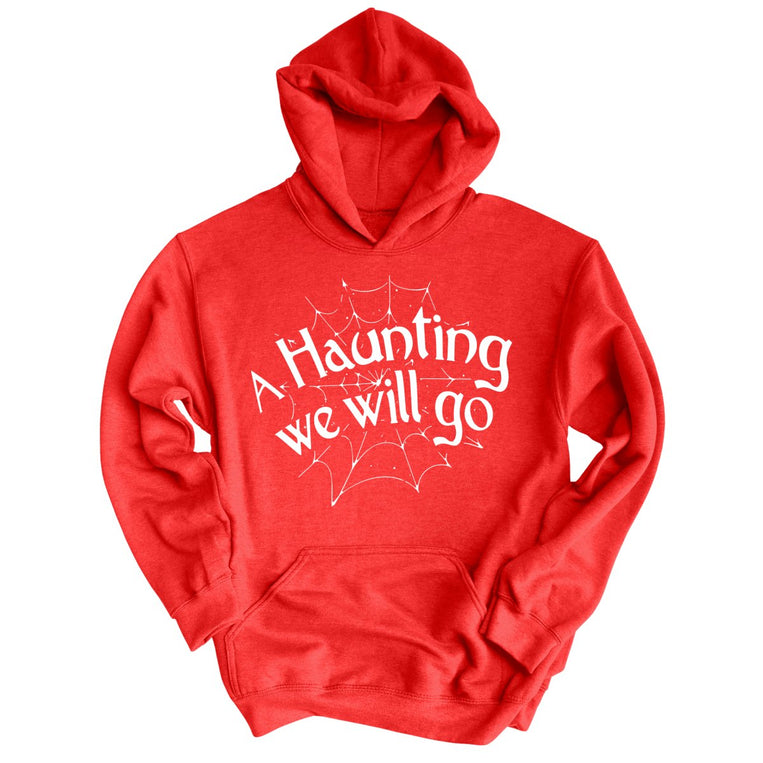 A Haunting We Will Go Graphic Hoodie - Red