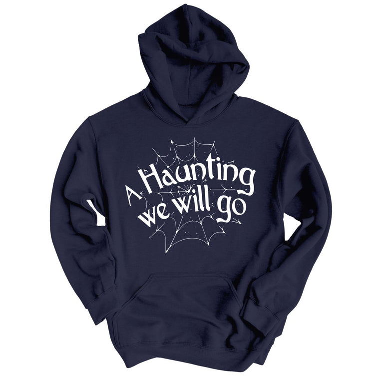 A Haunting We Will Go Graphic Hoodie - Classic Navy