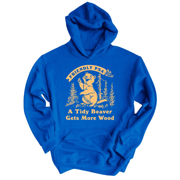 A Tidy Beaver Gets More Wood Graphic Hoodie - Royal