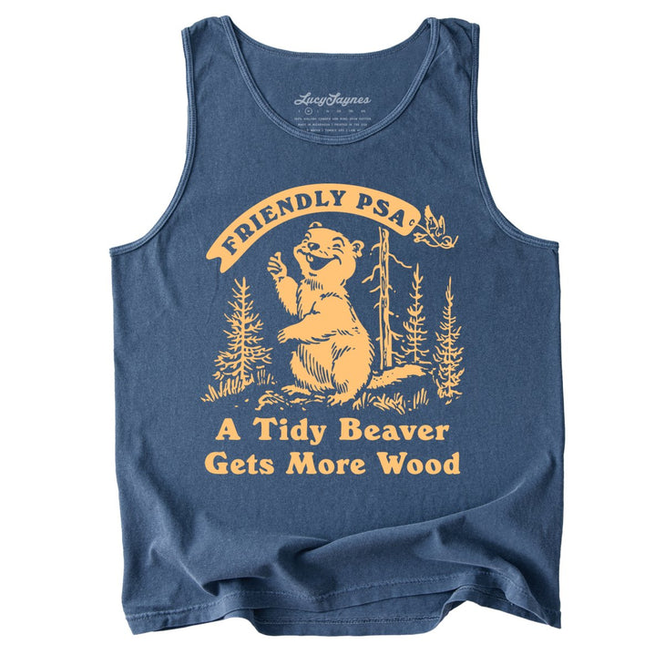 A Tidy Beaver Gets More Wood Comfort Colors Tank Top