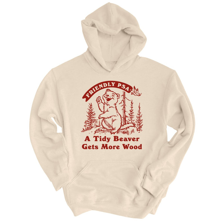 A Tidy Beaver Gets More Wood Graphic Hoodie - Sand