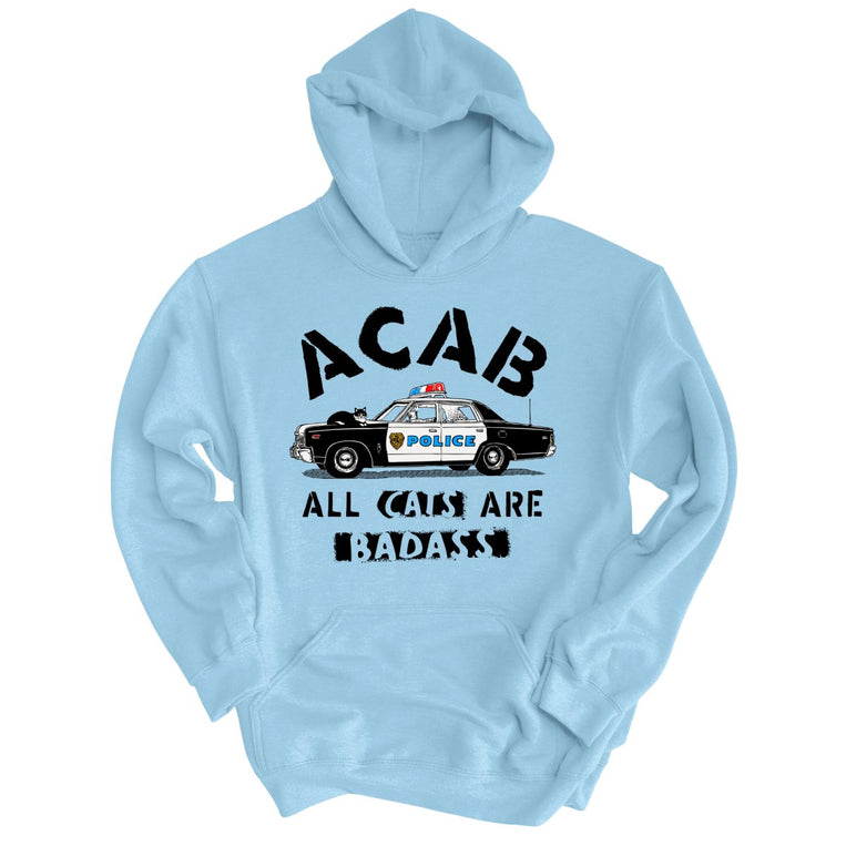 ACAB All Cats Graphic Hoodie - Light Blue
