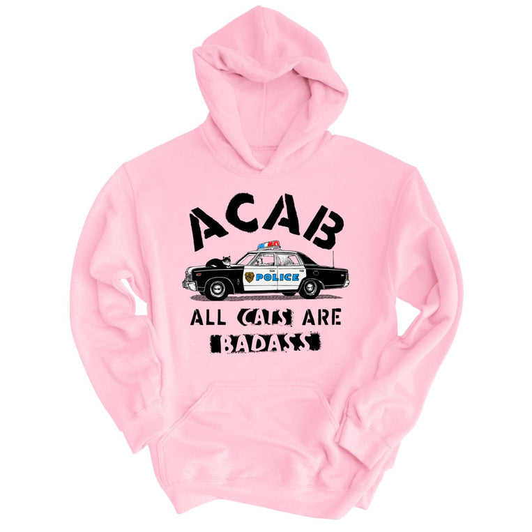 ACAB All Cats Graphic Hoodie - Light Pink