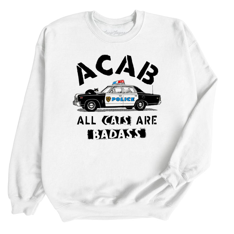 ACAB All Cats Graphic Sweatshirt - White
