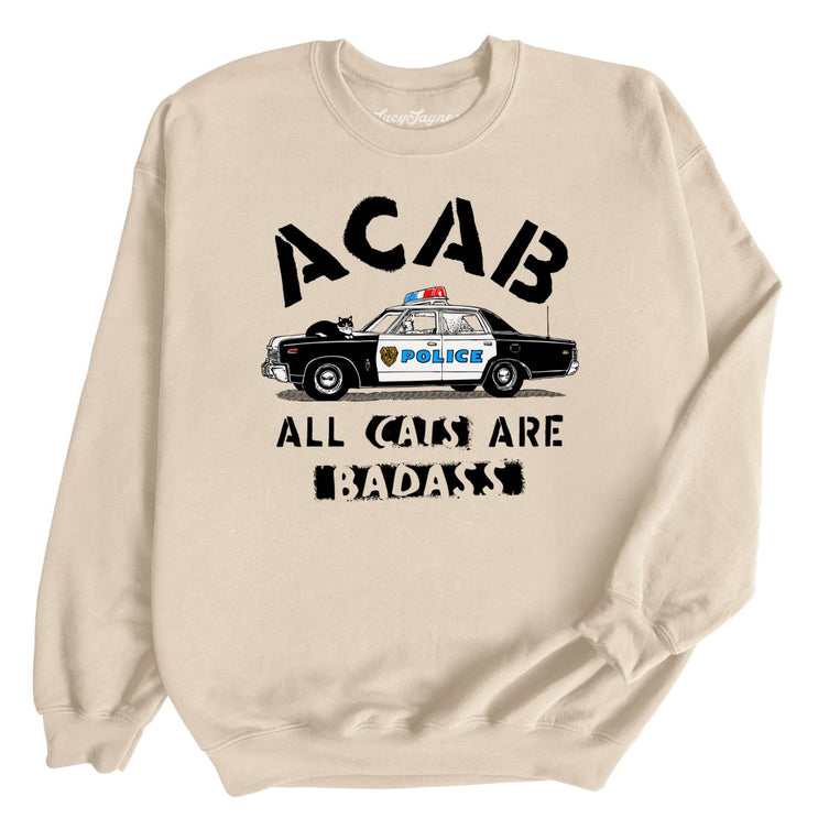 ACAB All Cats Graphic Sweatshirt - Sand