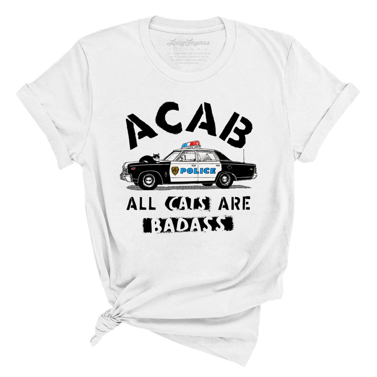 ACAB All Cats Graphic Tee - White