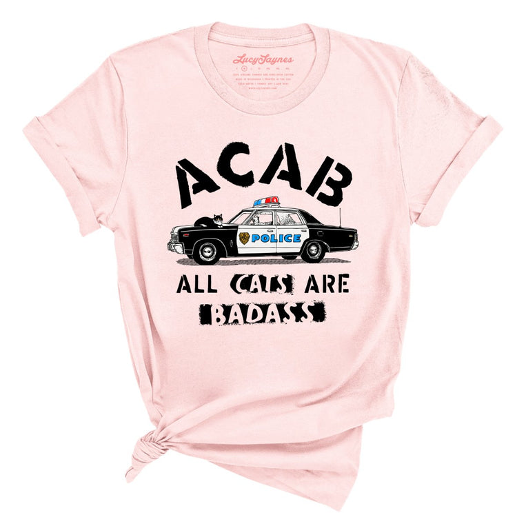 ACAB All Cats Graphic Tee - Soft Pink