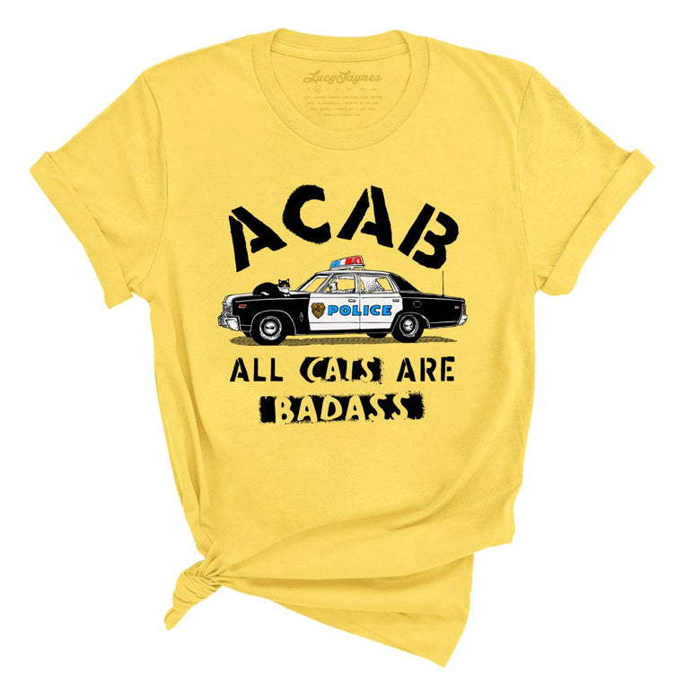 ACAB All Cats Graphic Tee - Yellow
