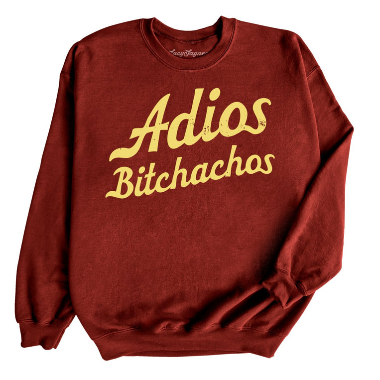 Adios Bitchachos Graphic Sweatshirt - Maroon
