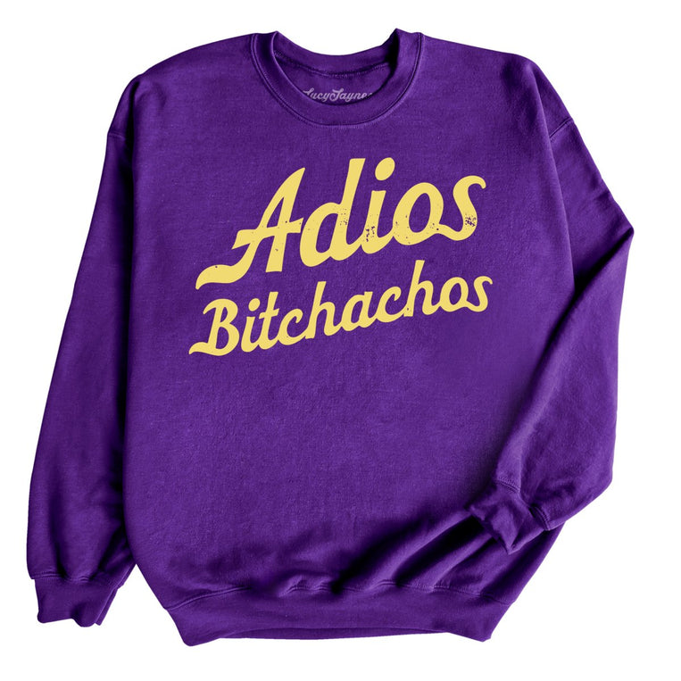 Adios Bitchachos Graphic Sweatshirt - Purple