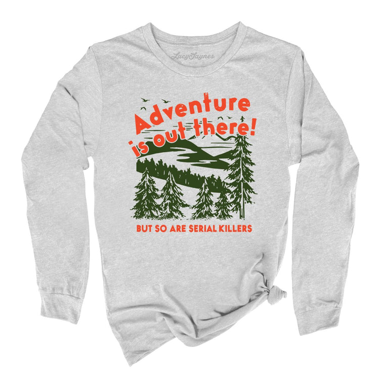 Adventure Is Out There Graphic Long Sleeve Tee - Athletic Heather