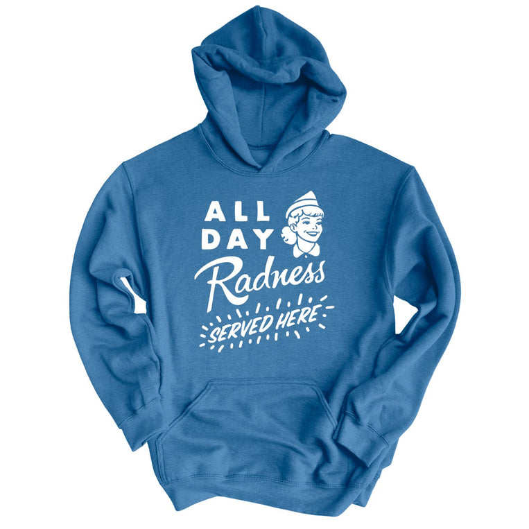 All Day Radness Graphic Hoodie - Indigo Blue