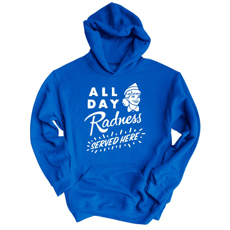 All Day Radness Graphic Hoodie - Royal