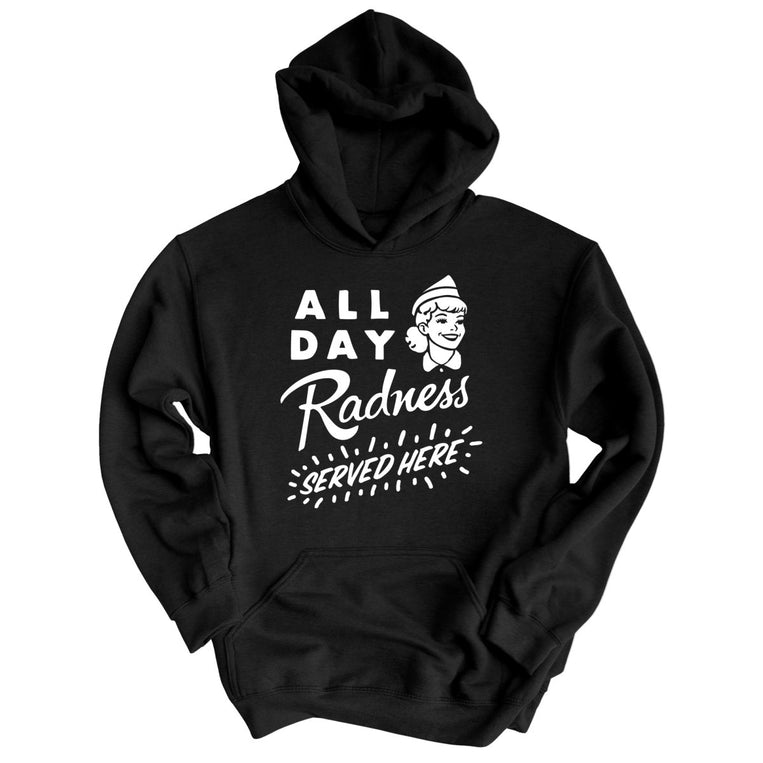 All Day Radness Graphic Hoodie - Black
