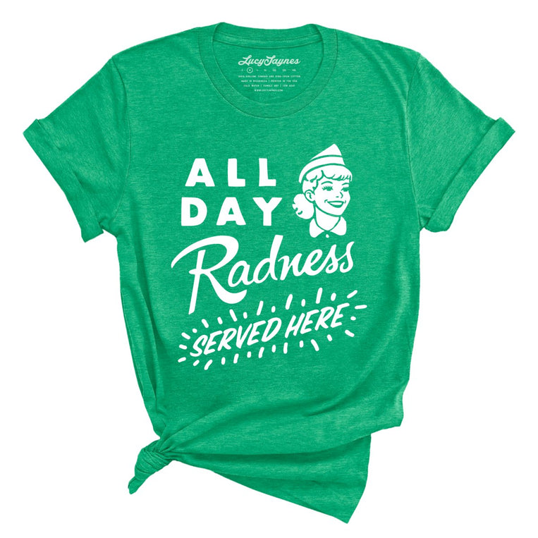 All Day Radness Graphic Tee - Heather Kelly