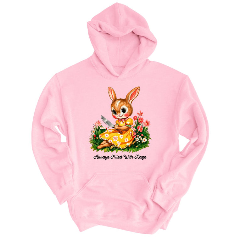 Always Filled With Rage Graphic Hoodie - Light Pink