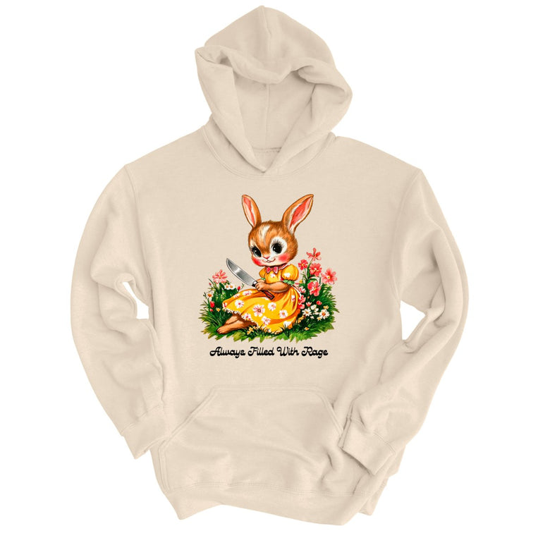 Always Filled With Rage Graphic Hoodie - Sand