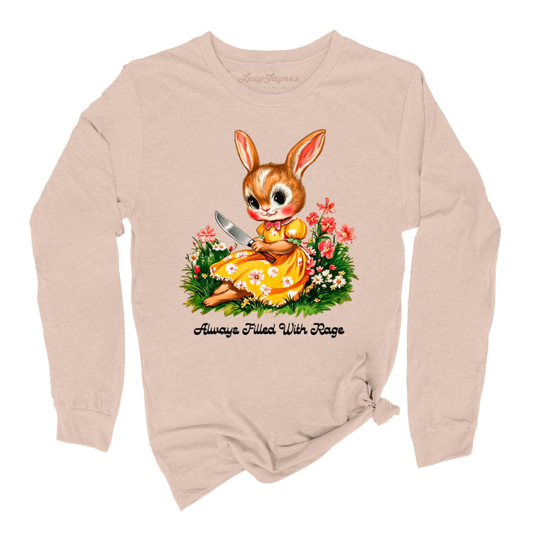 Always Filled With Rage Graphic Long Sleeve Tee - Sand Dune