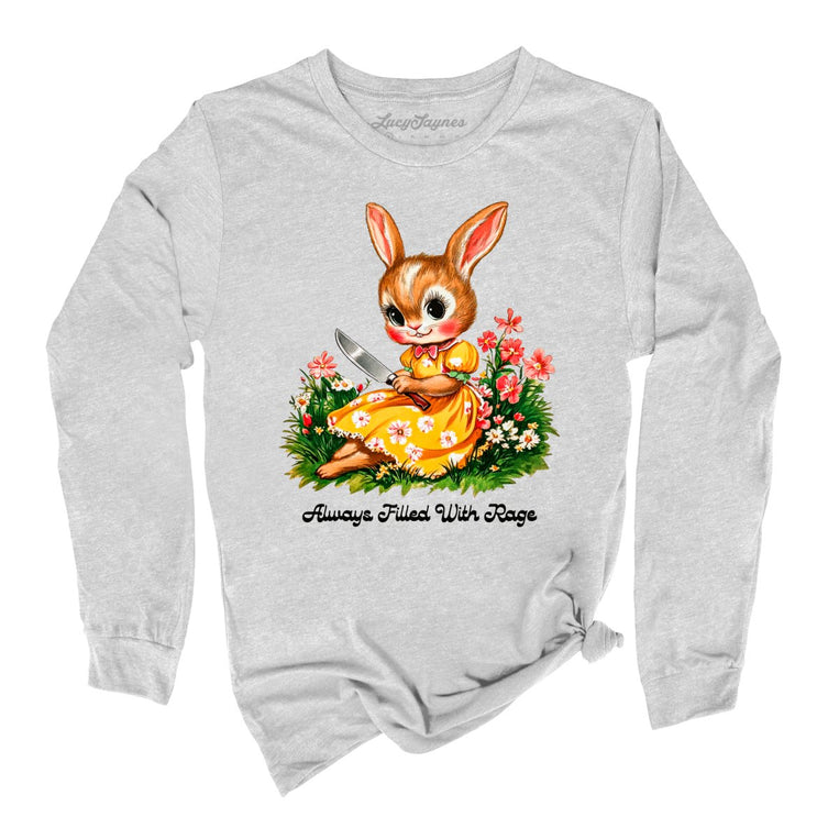 Always Filled With Rage Graphic Long Sleeve Tee - Athletic Heather