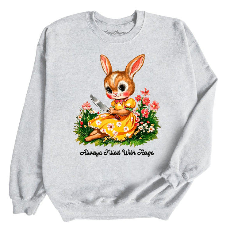 Always Filled With Rage Graphic Sweatshirt - Ash