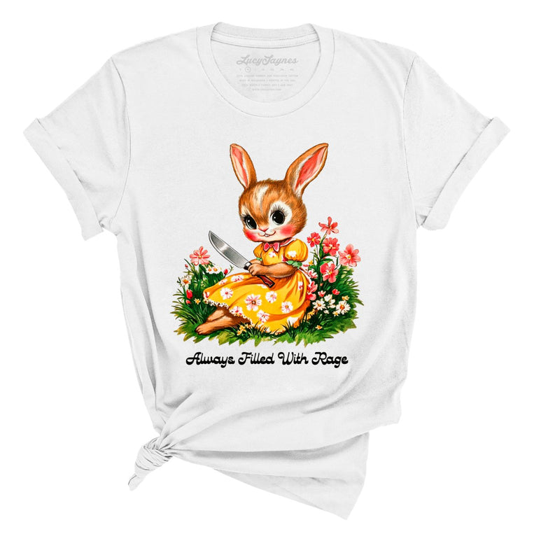 Always Filled With Rage Graphic Tee - White