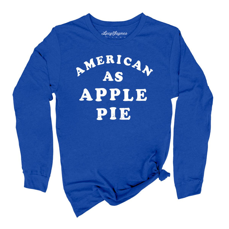 American As Apple Pie Graphic Long Sleeve Tee - True Royal