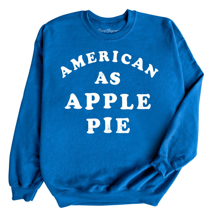 American As Apple Pie Graphic Sweatshirt - Royal