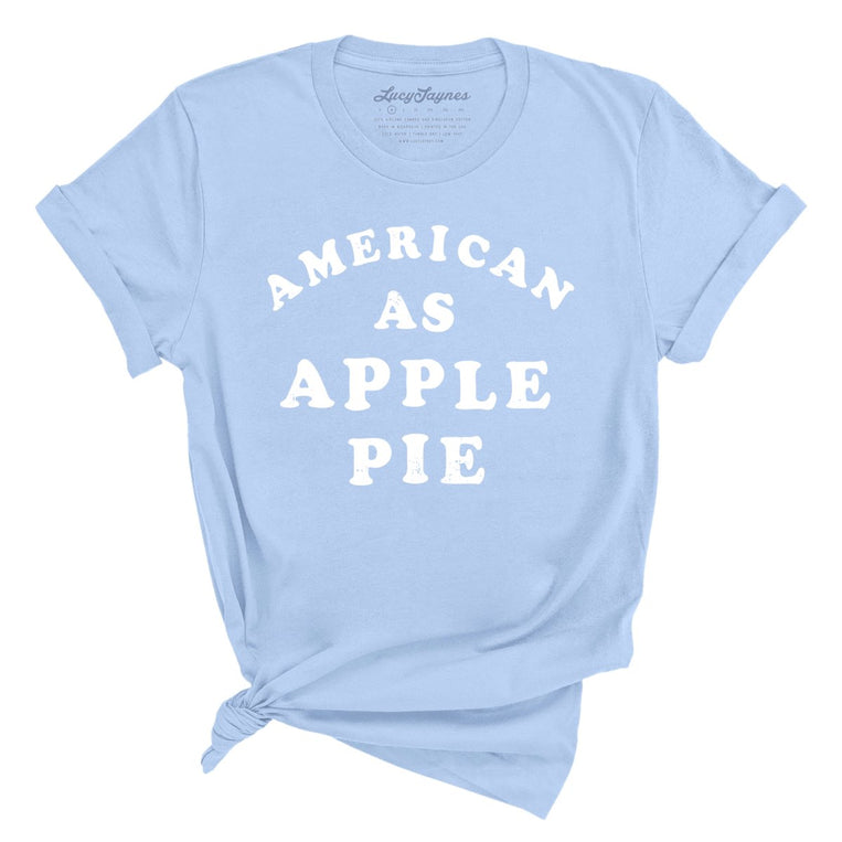 American As Apple Pie Graphic Tee - Light Blue