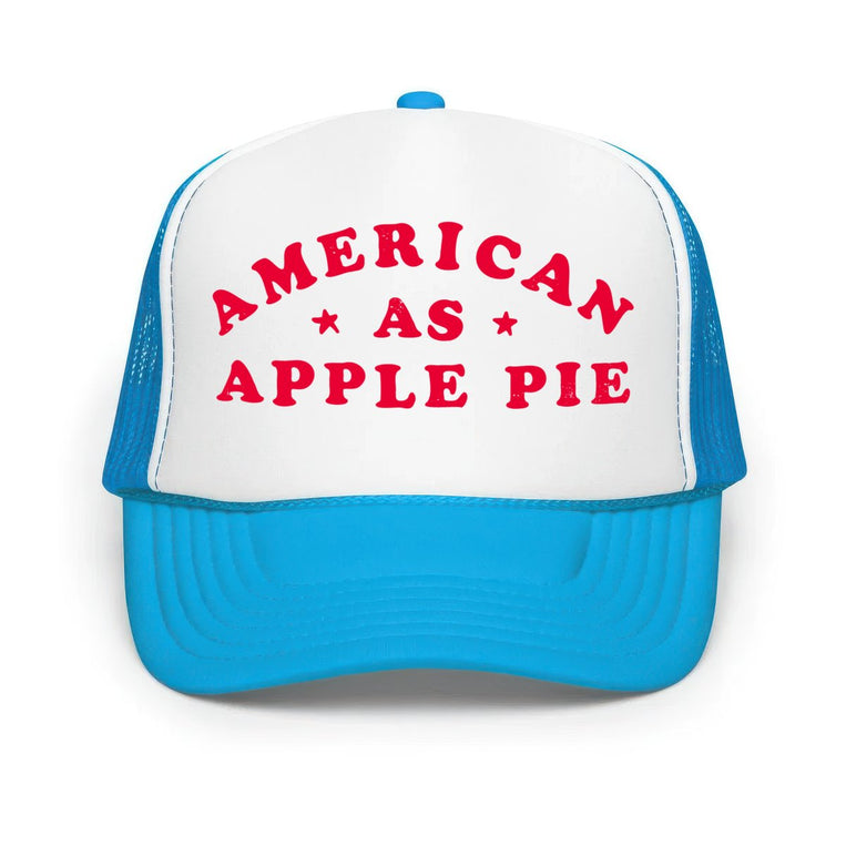 American As Apple Pie Classic Foam Trucker Hat - Blue/White/Blue