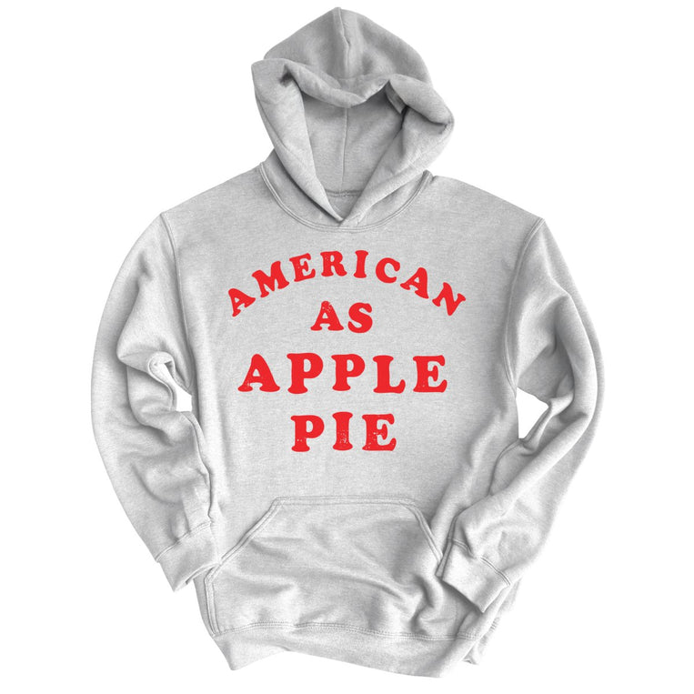 American As Apple Pie Graphic Hoodie - Grey Heather