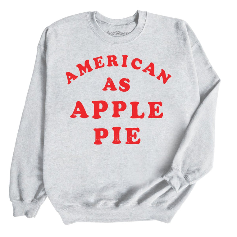 American As Apple Pie Graphic Sweatshirt - Ash