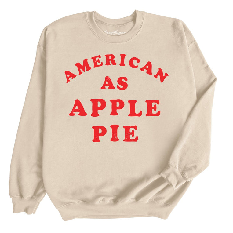 American As Apple Pie Graphic Sweatshirt - Sand