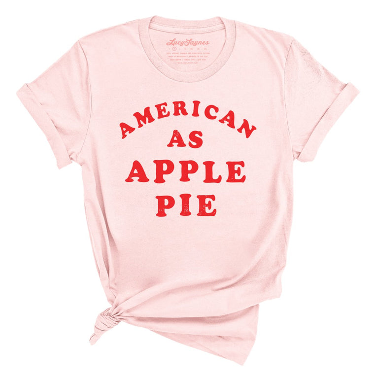 American As Apple Pie Graphic Tee - Soft Pink