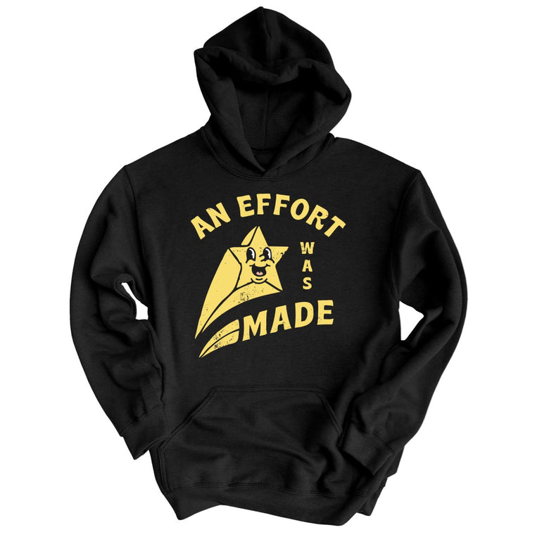 An Effort Was Made Graphic Hoodie - Black