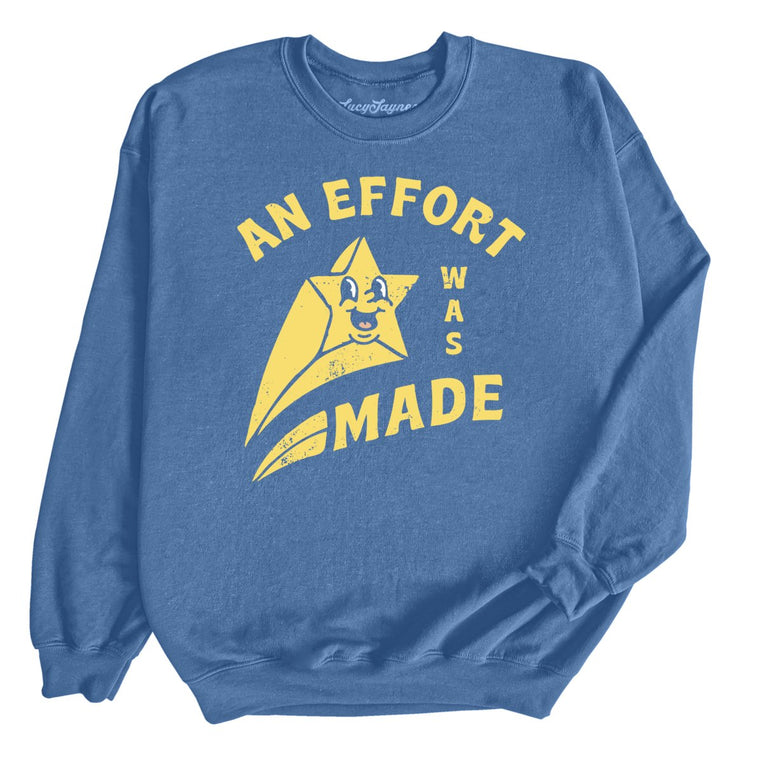 An Effort Was Made Graphic Sweatshirt - Indigo Blue
