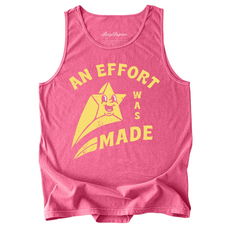 An Effort Was Made Comfort Colors Graphic Tank Top - Crunchberry