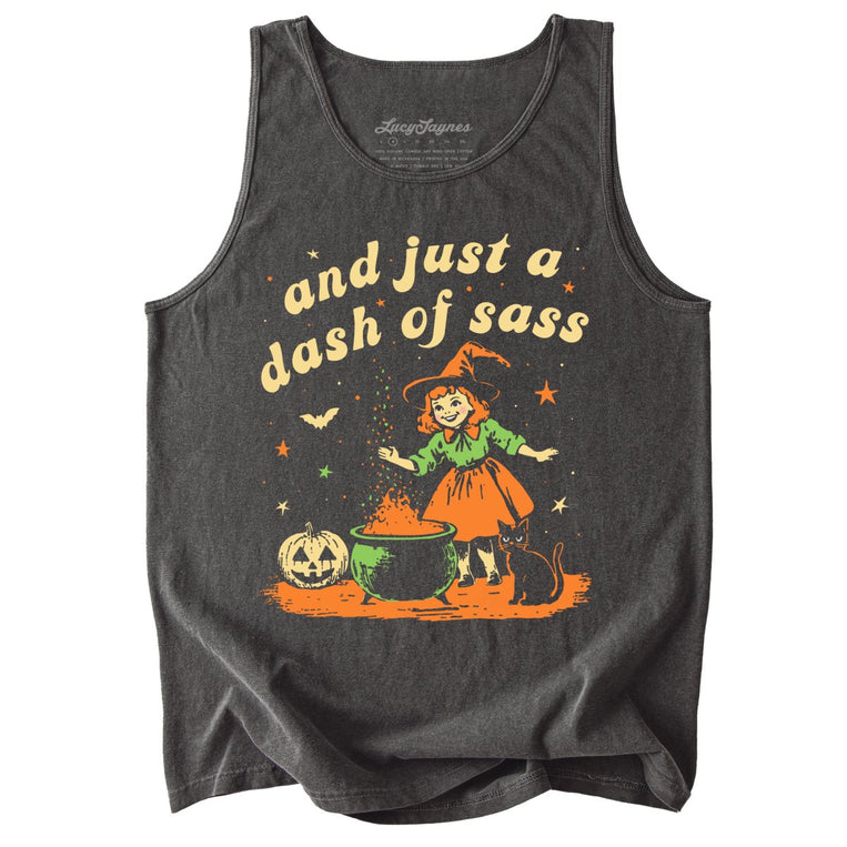 And Just A Dash Of Sass Comfort Colors Graphic Tank Top