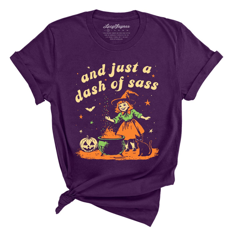 And Just A Dash Of Sass Graphic Tee - Team Purple