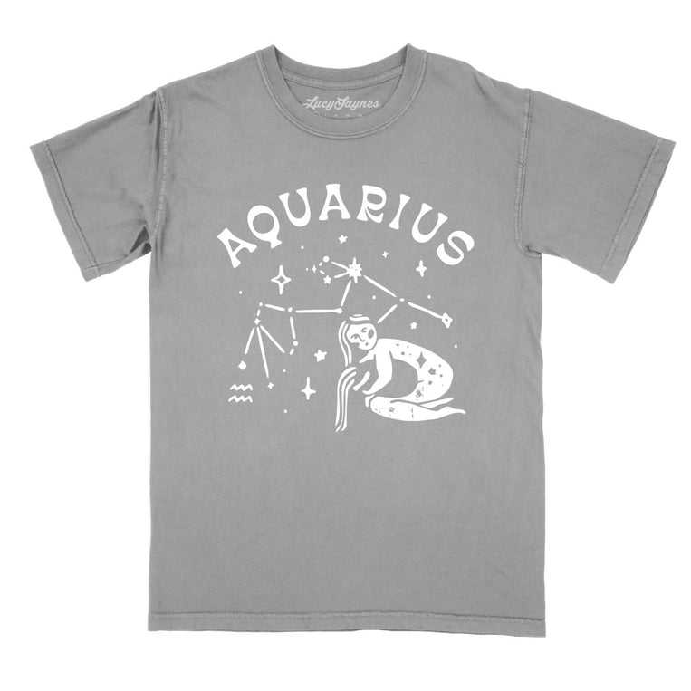 Aquarius Comfort Colors Graphic Tee - Grey