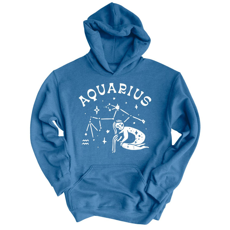 Aquarius Graphic Hoodie - Indigo Blue