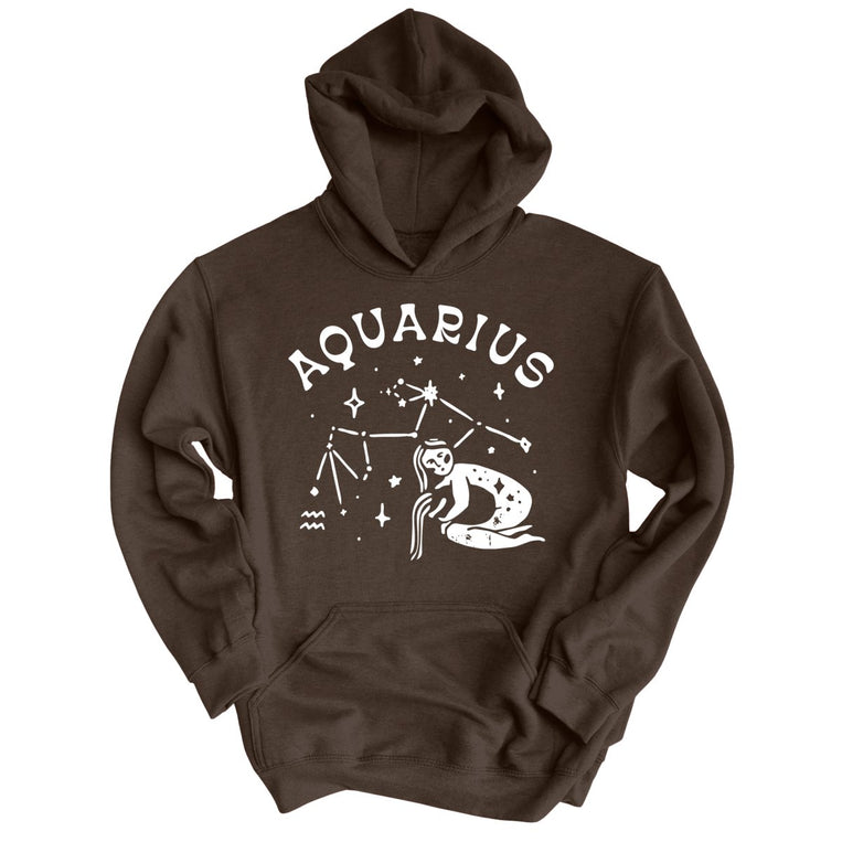 Aquarius Graphic Hoodie - Dark Chocolate