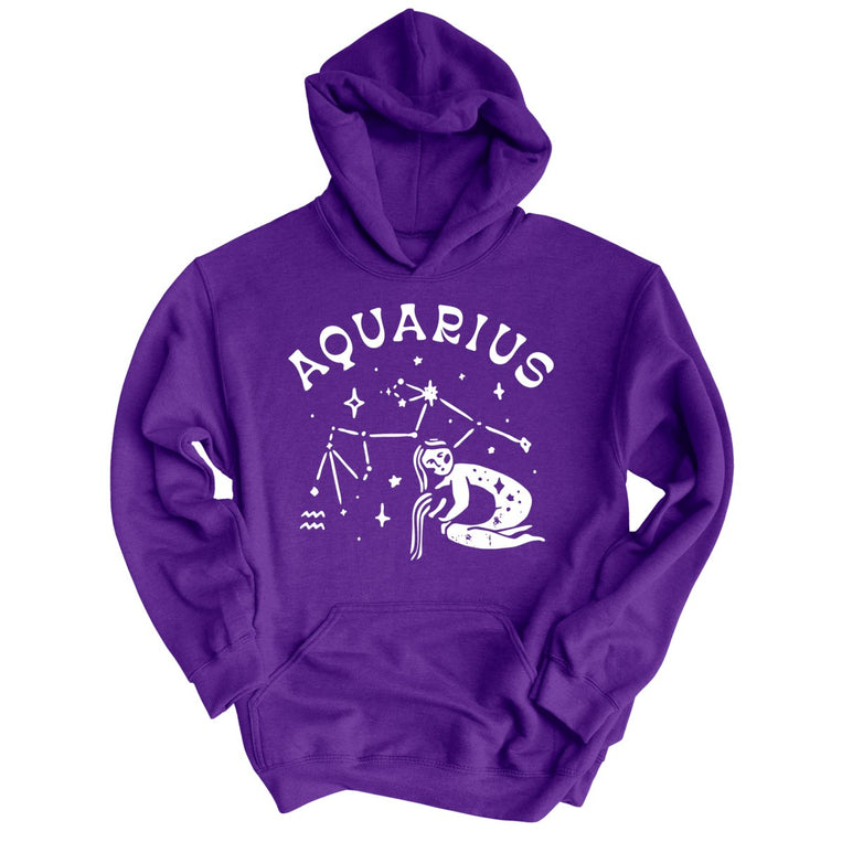 Aquarius Graphic Hoodie - Purple