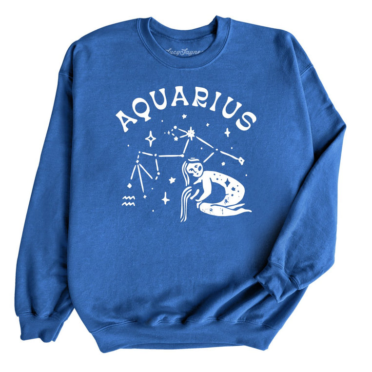Aquarius Graphic Sweatshirt - Royal