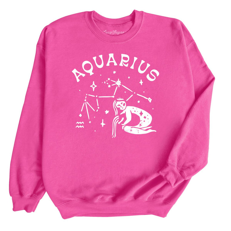 Aquarius Graphic Sweatshirt - Heliconia