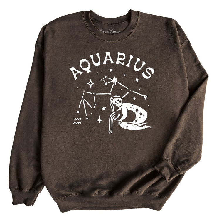 Aquarius Graphic Sweatshirt - Dark Chocolate