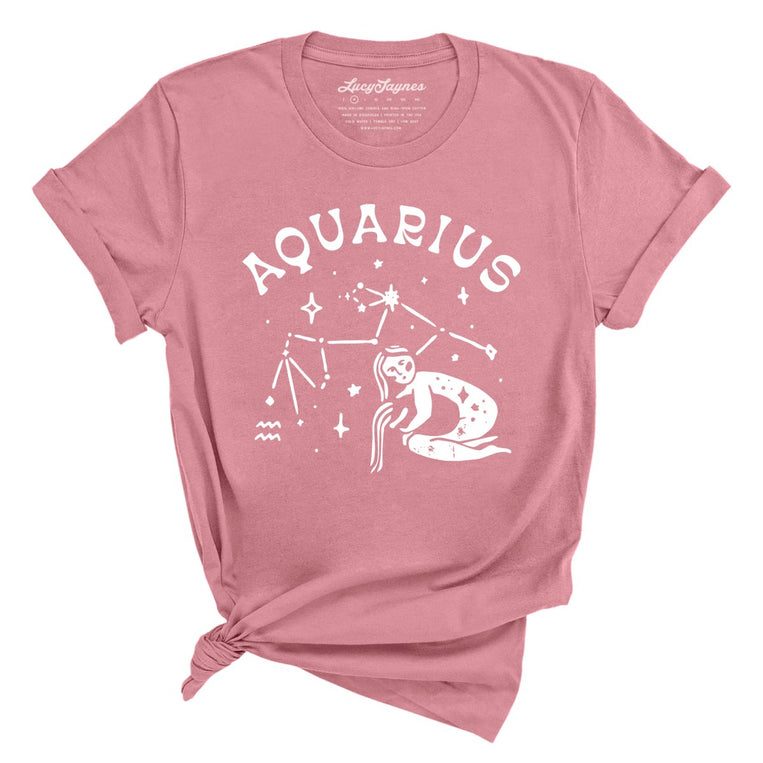 Aquarius Graphic Tee - Mauve