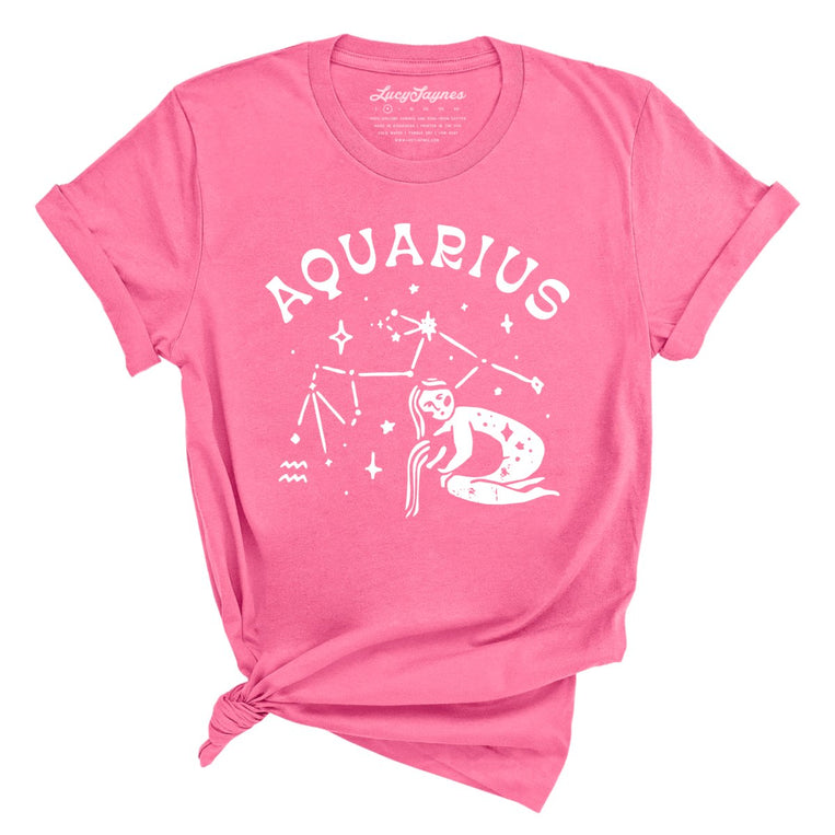 Aquarius Graphic Tee - Charity Pink