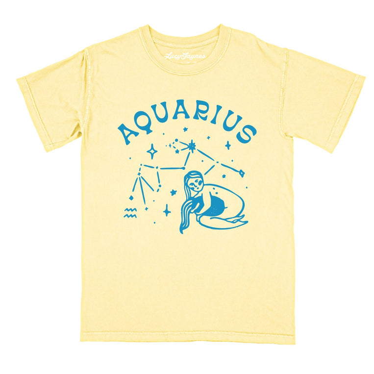 Aquarius Comfort Colors Graphic Tee - Butter