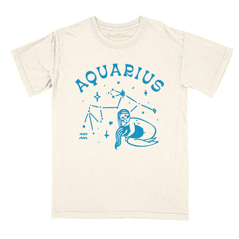 Aquarius Comfort Colors Graphic Tee - Ivory